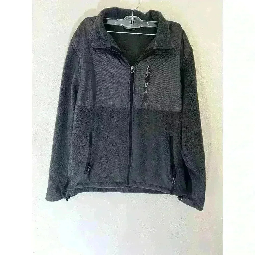 New Balance Gray Full Zip Fleece Sweater Size Small